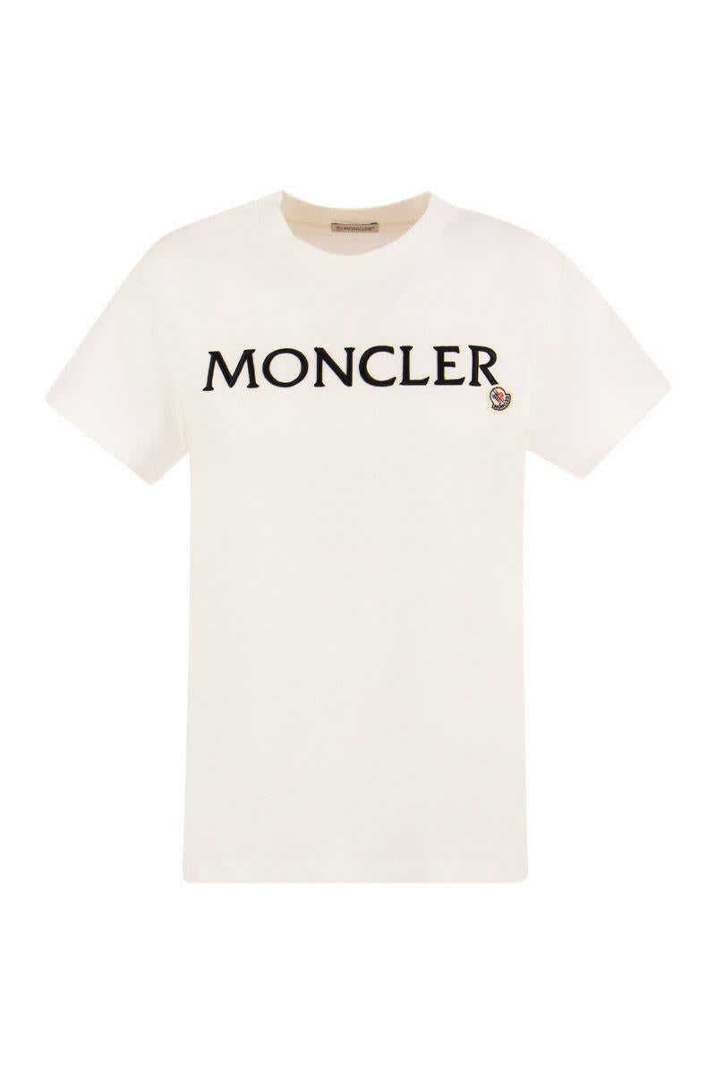 Moncler MONCLER T-shirt with embroidered logo WHITE