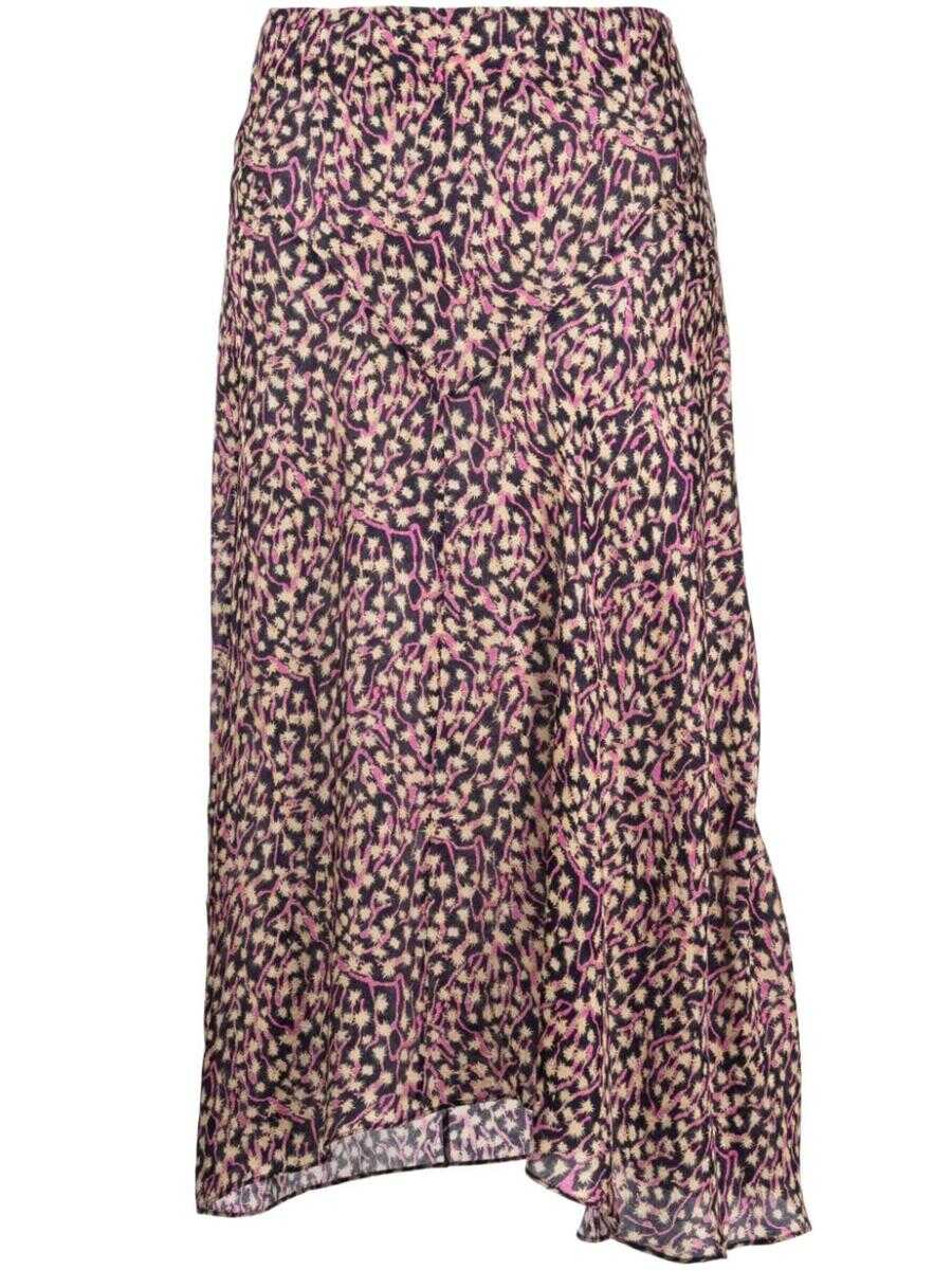 Poze Isabel Marant ISABEL MARANT Lisanne floral-print skirt FADED NIGHT b-mall.ro 