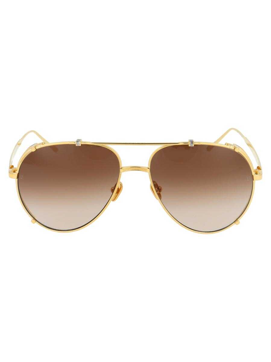 LINDA FARROW Linda Farrow SUNGLASSES YELLOWGOLD/WHITEGOLD/MOCHAGRAD