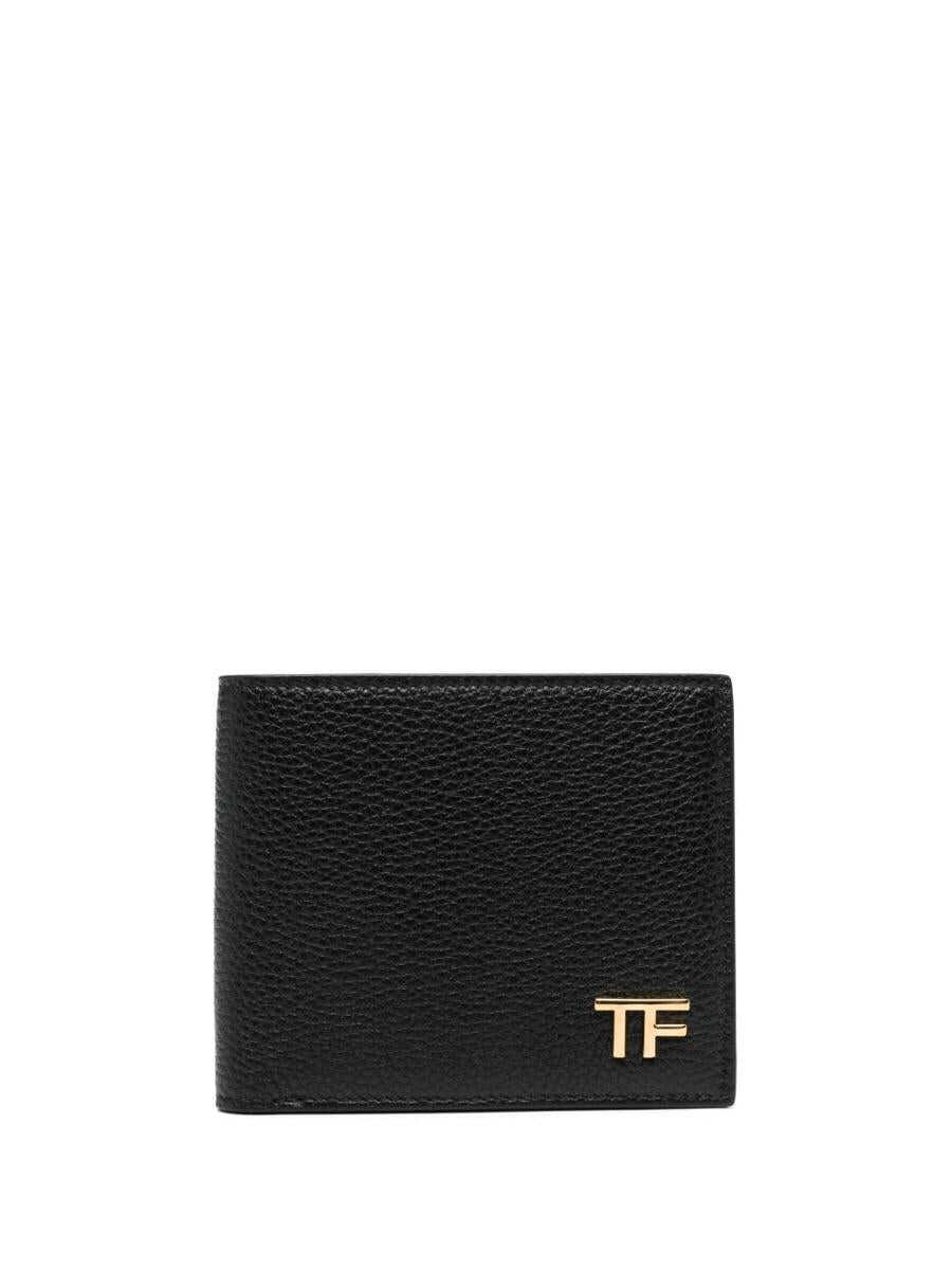 Tom Ford TOM FORD T Line bifold leather wallet BLACK