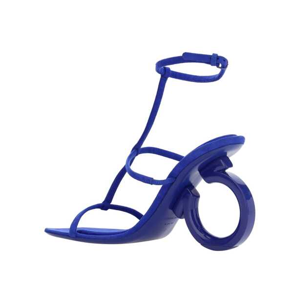Sandale cu toc Salvatore Ferragamo Salvatore Ferragamo Elina Leather Sandals Blue Femei (BM 12563391) 3