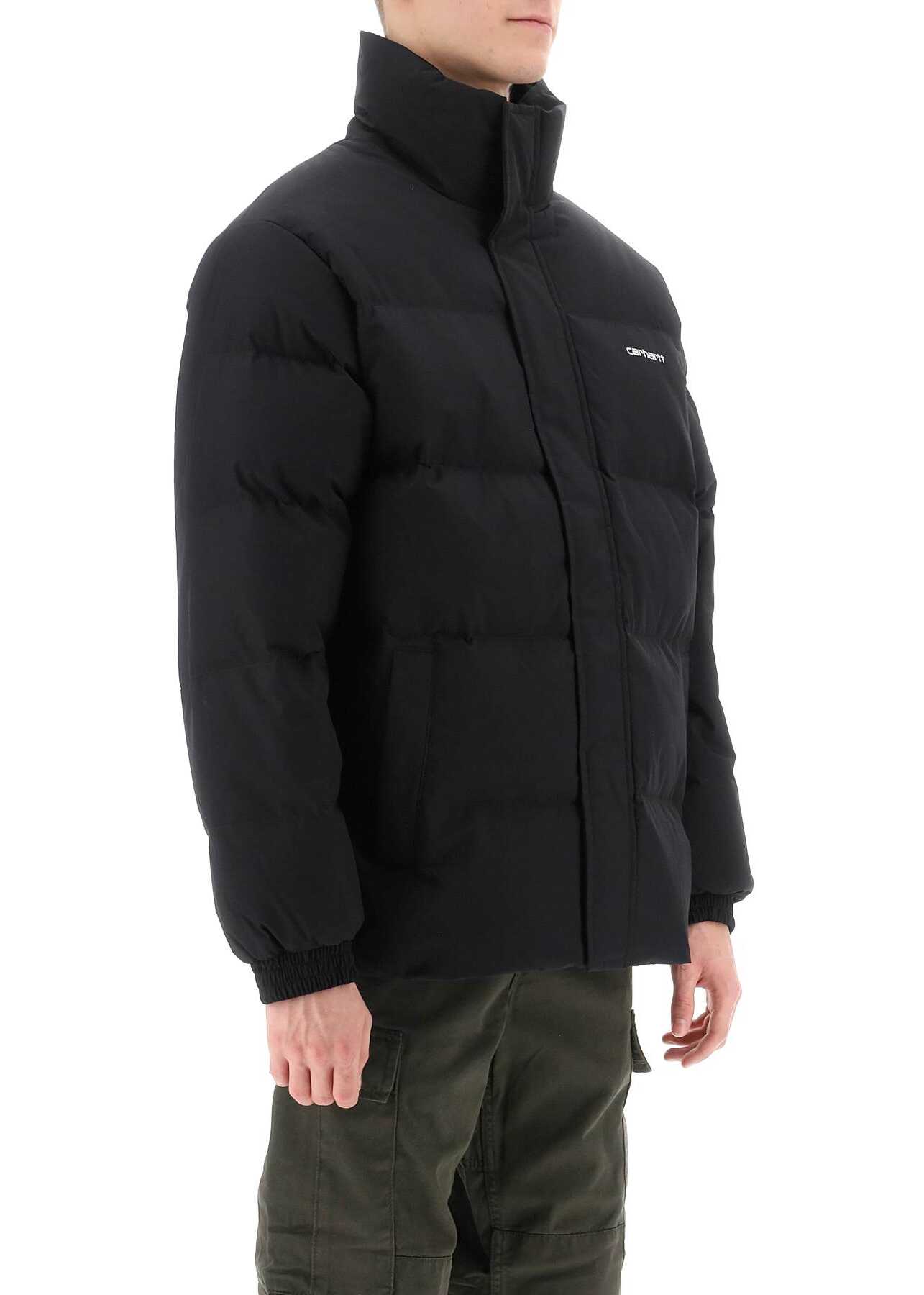 CARHARTT WIP Denville Quilted Puffer Jacket BLACK WHITE