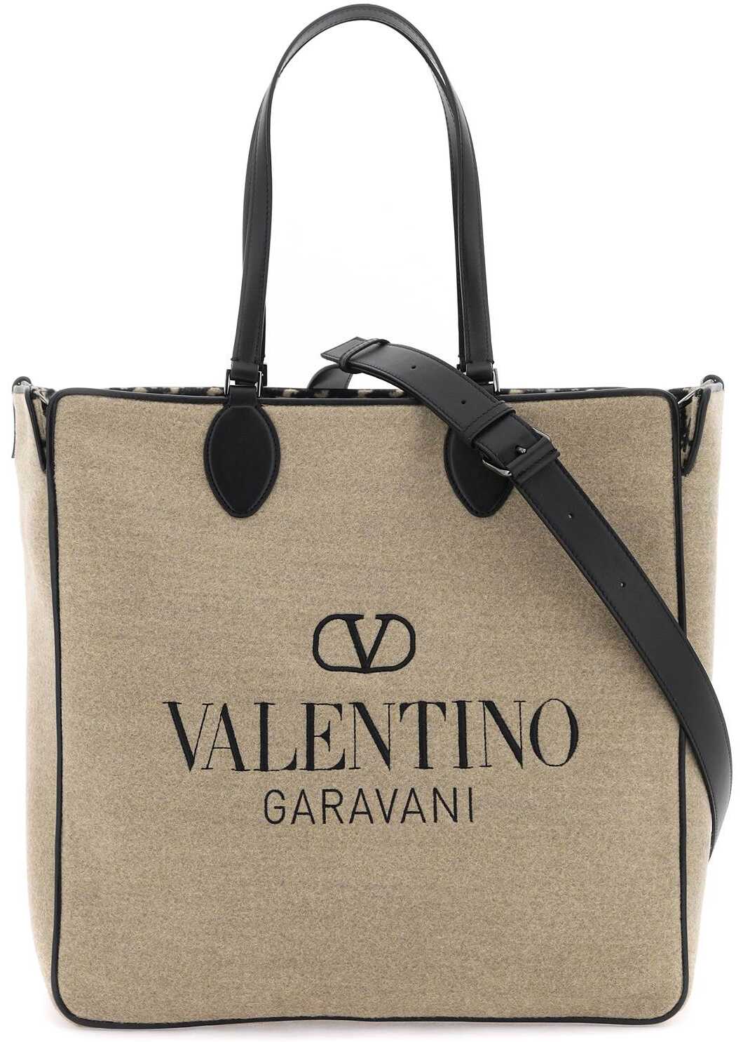 Valentino Garavani Toile Iconographe Tote Bag NATURALE NERO