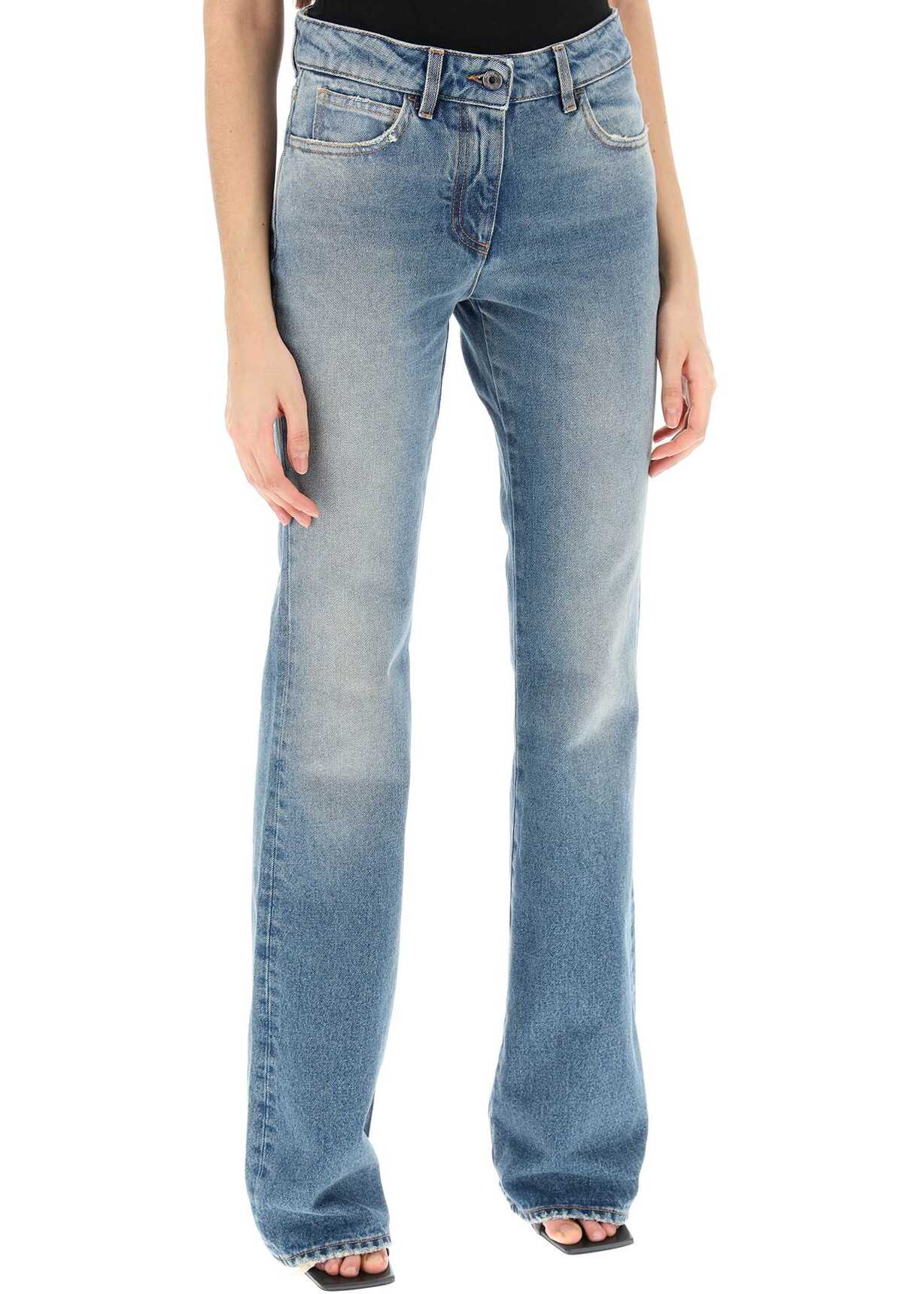 Off-White Bootcut Jeans BLUE NO COLOR