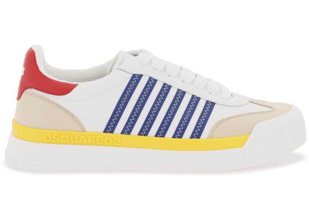 DSQUARED2 New Jersey Sneakers WHITE YELLOW BLUE