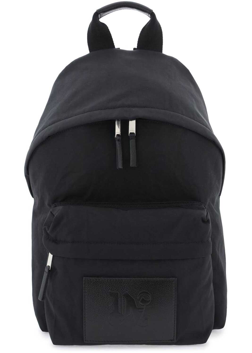 Palm Angels Backpack With Logo Patch BLACK GREY