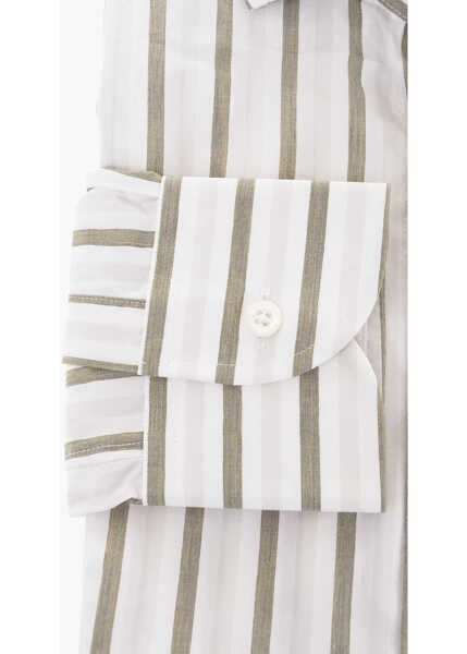 Camasi casual CORNELIANI Balanced Stripe Cotton Shirt Green Barbati (BM 12564444) 3