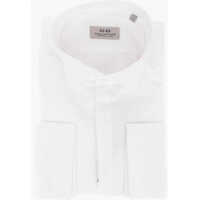 Camasi elegante Cc Collection Jacquard Cotton Shirt With Wing-Tip Collar Barbati