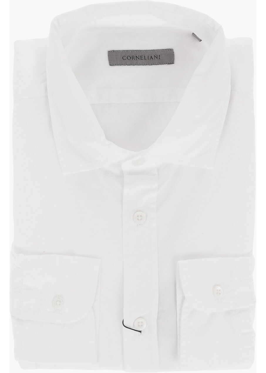 CORNELIANI Standard Collar Cotton Shirt White