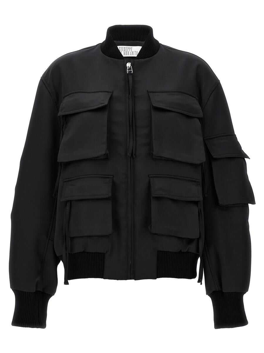 GIUSEPPE DI MORABITO GIUSEPPE DI MORABITO Cargo bomber jacket BLACK