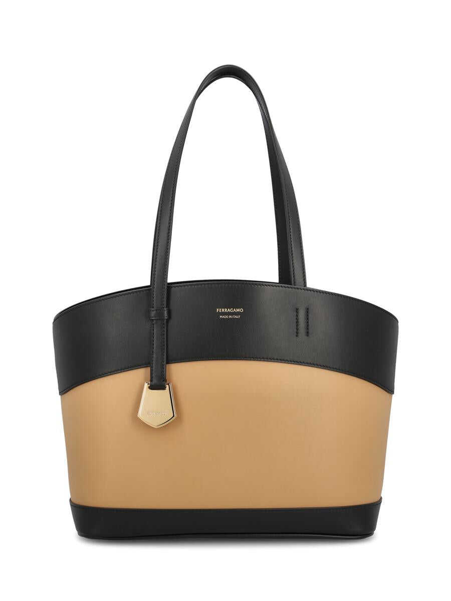 Salvatore Ferragamo Salvatore Ferragamo Handbags BLACK-BEIGE