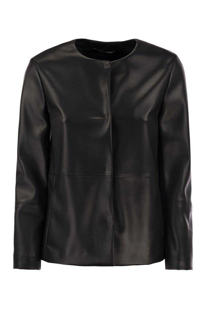 Max Mara \'S MAX MARA FESTOSO - Coated fabric jacket BLACK