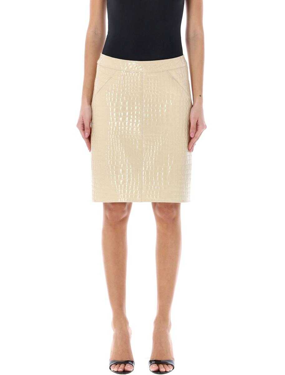 Tom Ford TOM FORD Midi skirt BIRCH WHITE