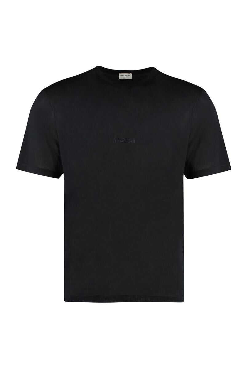 Saint Laurent SAINT LAURENT VISCOSE T-SHIRT BLACK