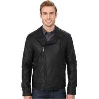 Geci Asymmetrical Zip Front Faux Leather Hipster Barbati