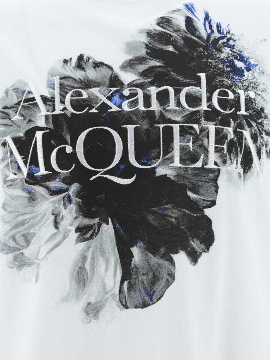 Alexander McQueen ALEXANDER MCQUEEN T-SHIRTS WHITE/BLACK