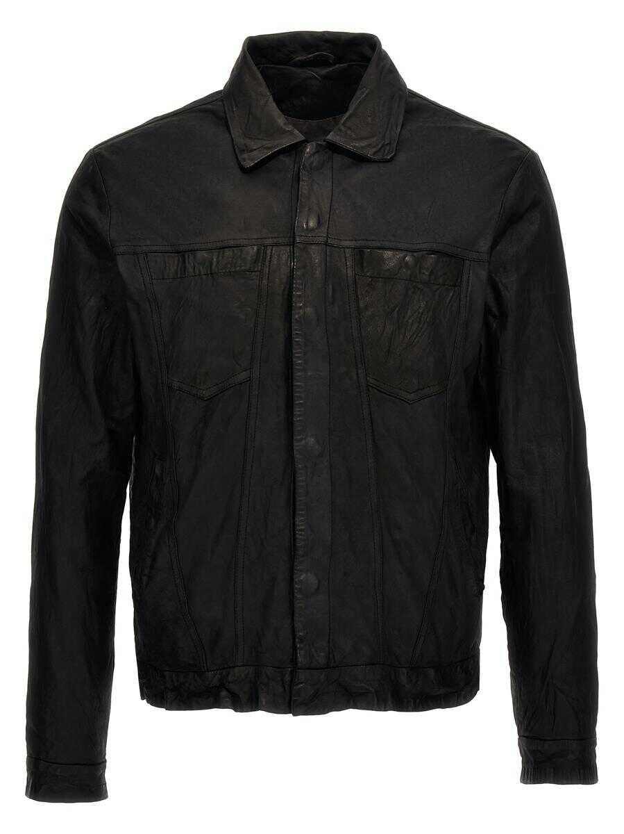 Giorgio Brato GIORGIO BRATO \'Trucker\' leather jacket BLACK