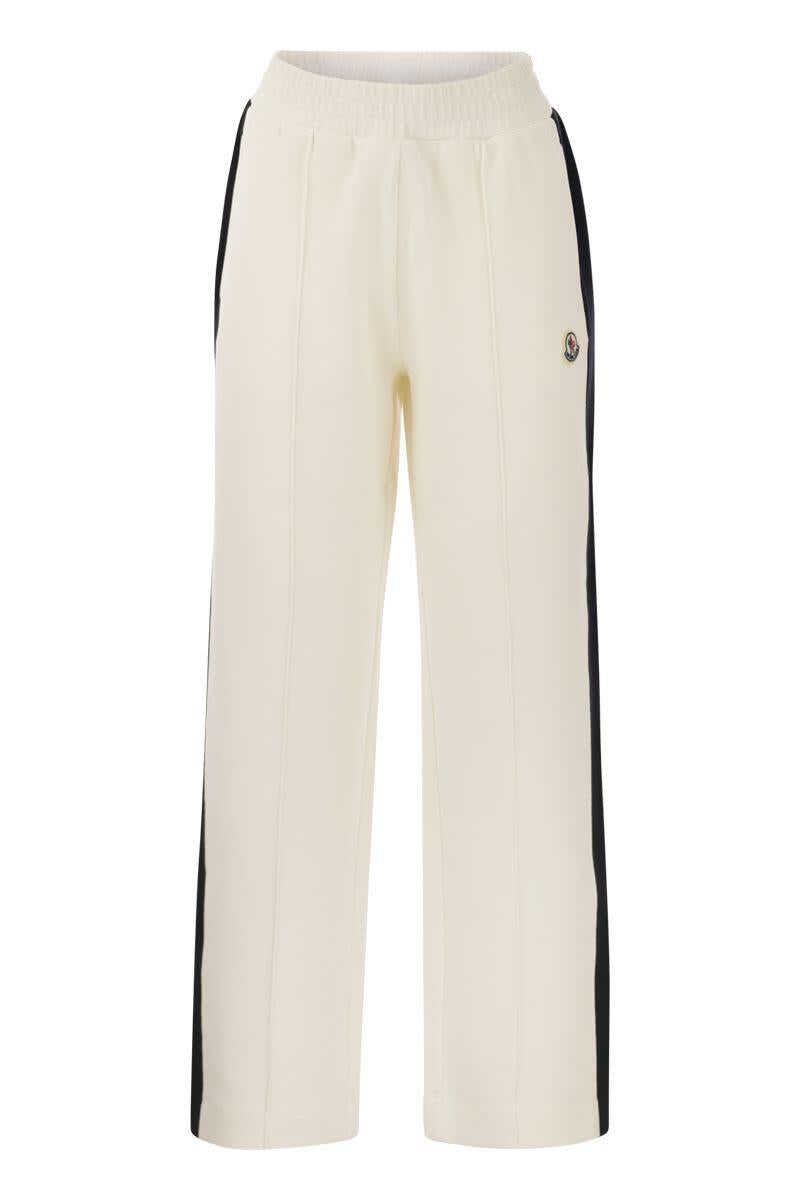 Moncler MONCLER Sporty piqué trousers WHITE