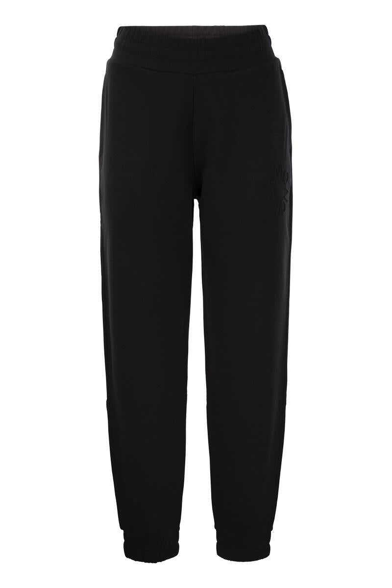 Moncler MONCLER Logo-embossed sports trousers BLACK