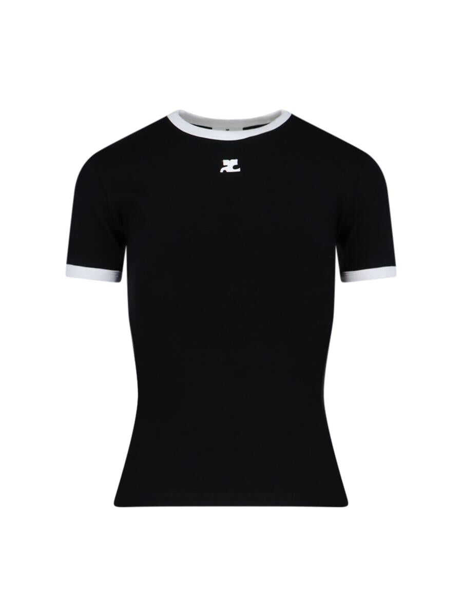 COURRÈGES Courrèges T-shirts and Polos BLACK