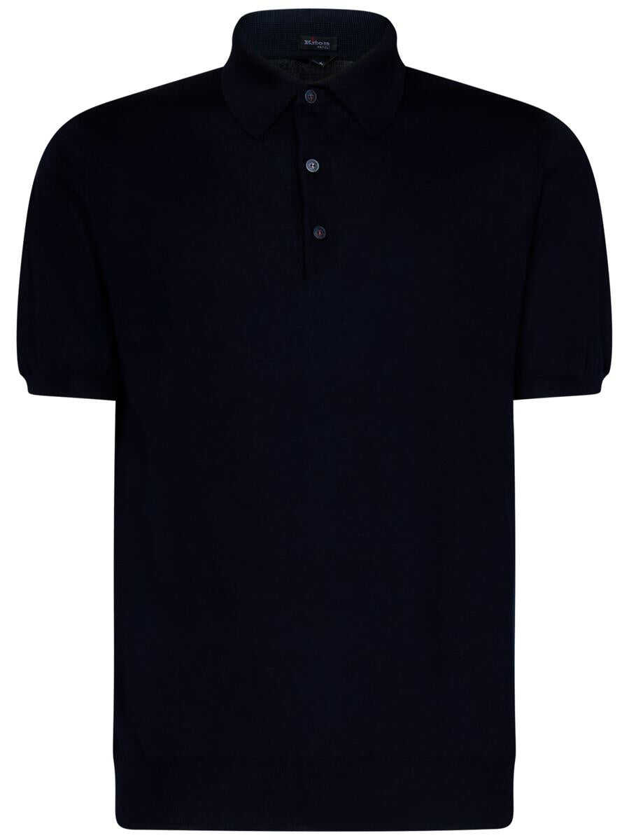 KITON Kiton ICON Polo Shirt BLUE