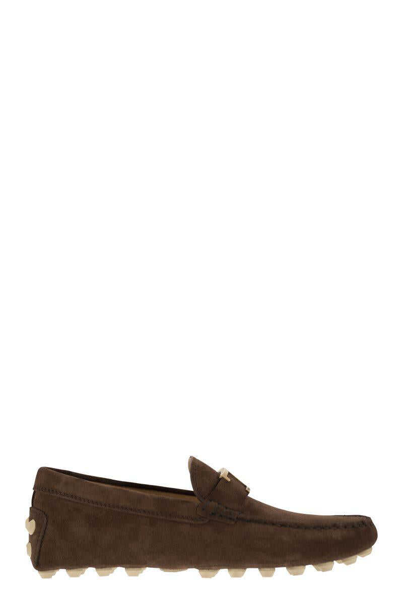 TOD\'S TOD\'S Rubber Bubble T Timeless in Suede Leather BROWN