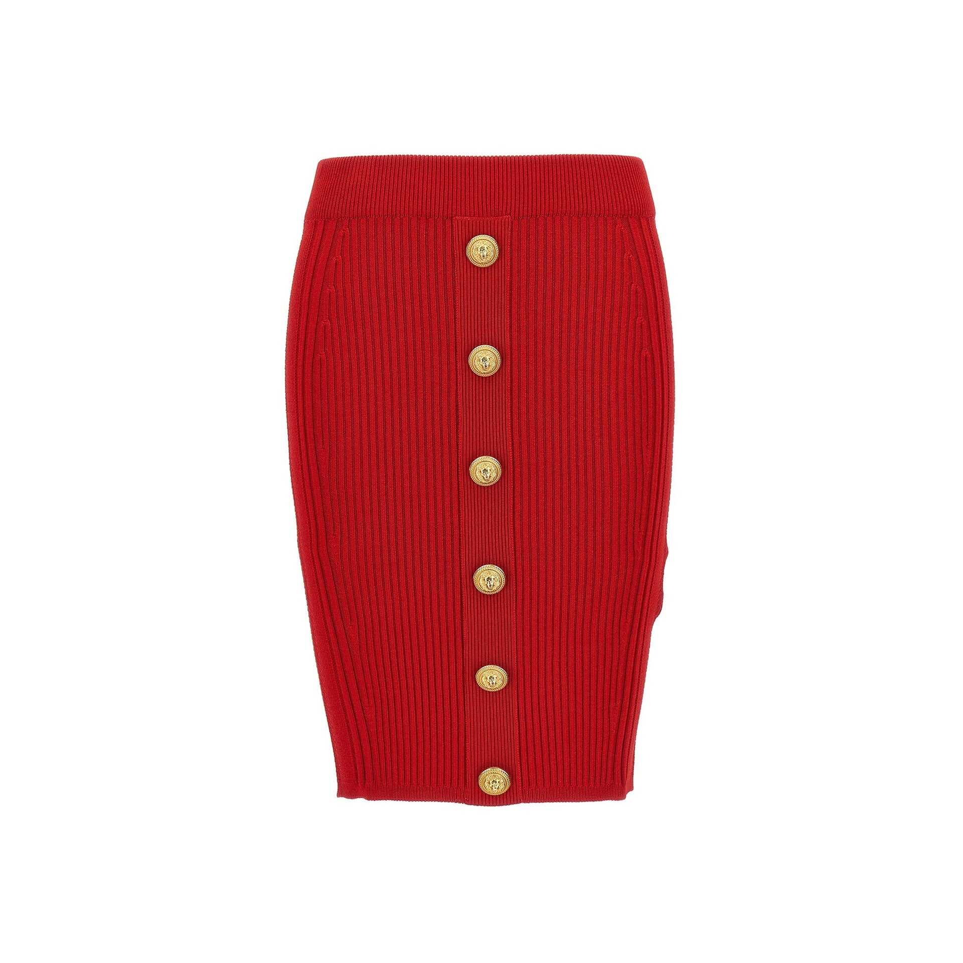 Balmain Balmain Knee-Length Mini Skirt Red