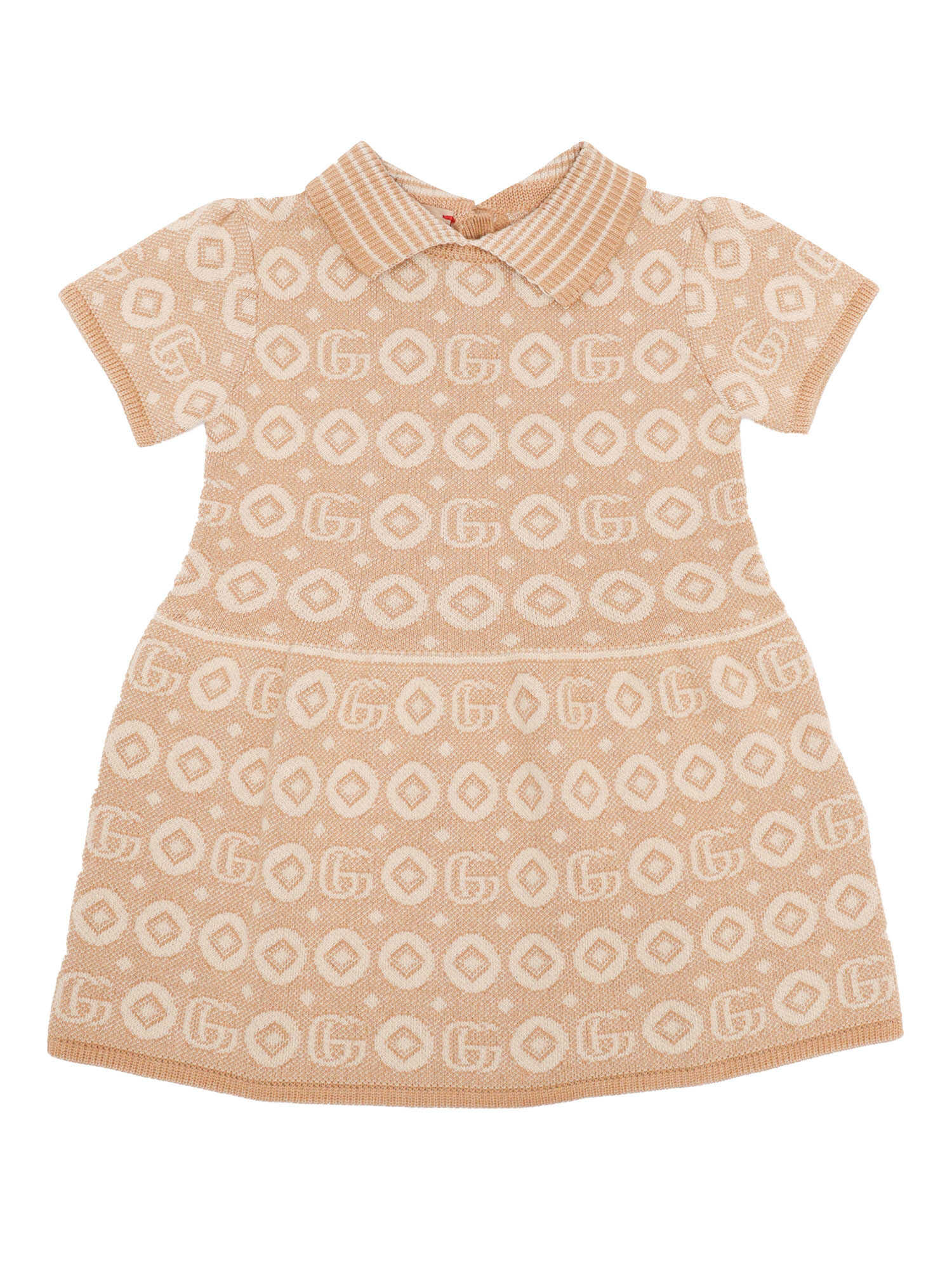 Gucci Double G newborn dress Beige