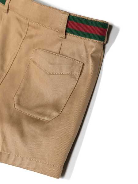 Pantaloni scurti Gucci Gabardine shorts Beige Fete (BM 12572553) 3