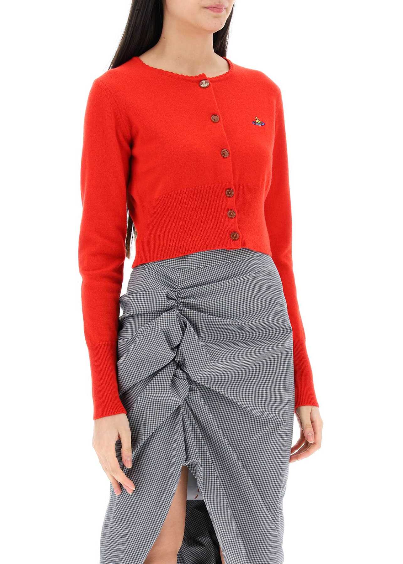 Vivienne Westwood Bea Cropped Cardigan RED