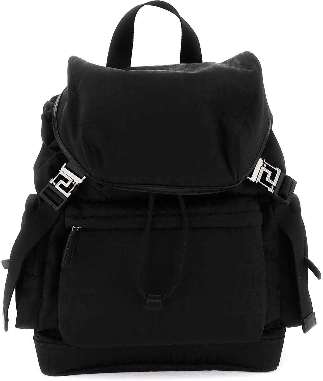 Versace Allover Neo Nylon Backpack BLACK RUTHENIUM