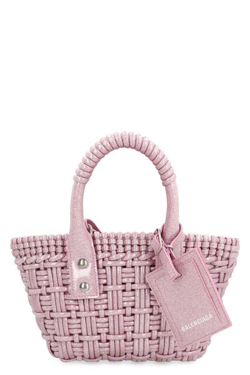 Balenciaga BALENCIAGA BISTRO XXS BASKET HANDBAG PINK