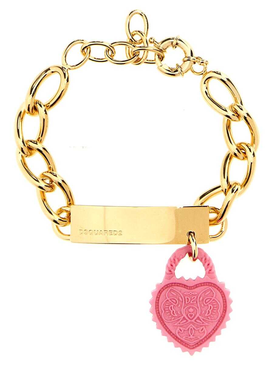 DSQUARED2 DSQUARED2 Hanging heart bracelet GOLD