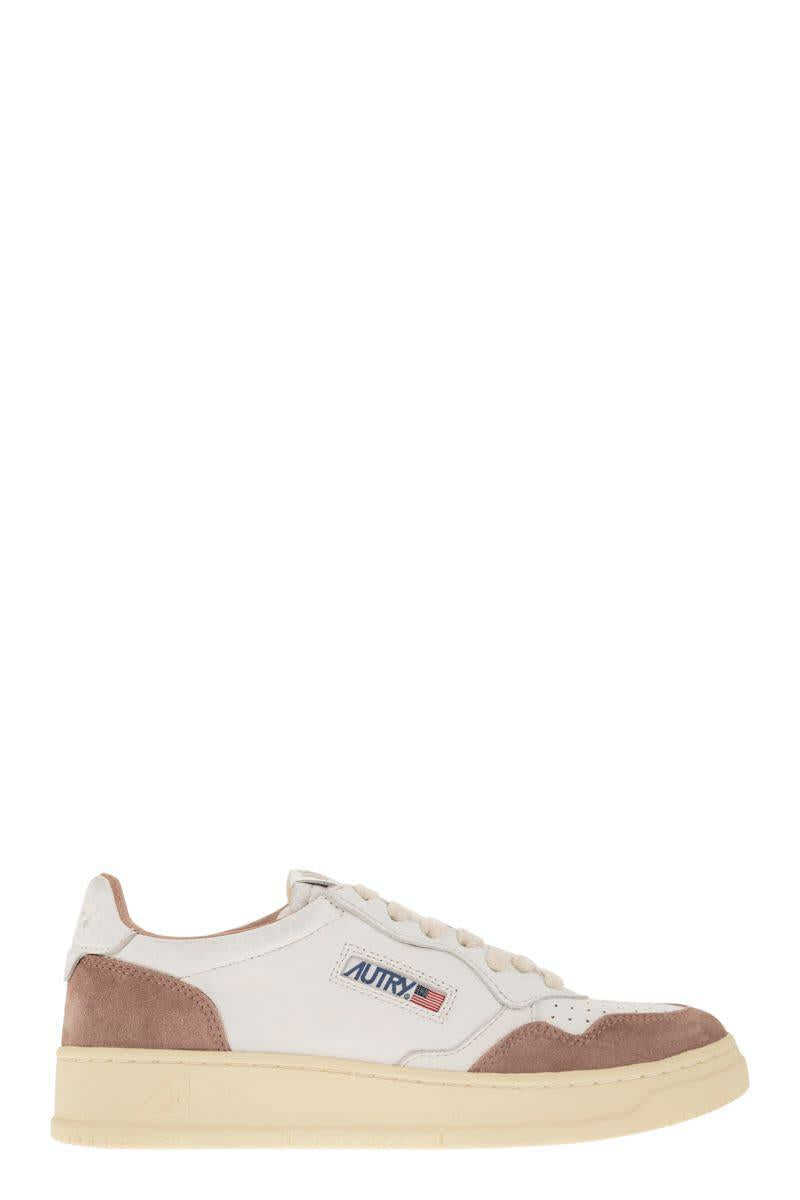 AUTRY AUTRY MEDALIST LOW - Leather trainers WHITE/BROWN