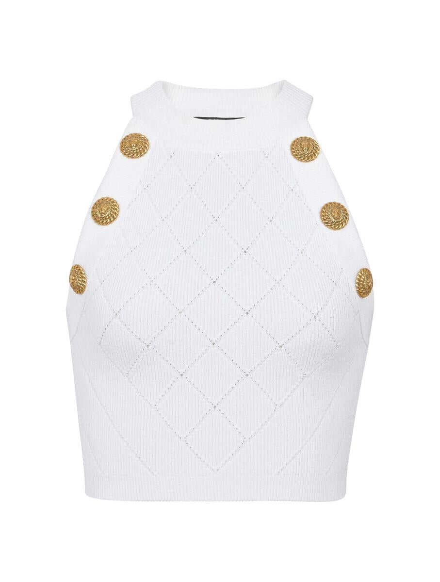 Balmain BALMAIN Cropped Tops WHITE