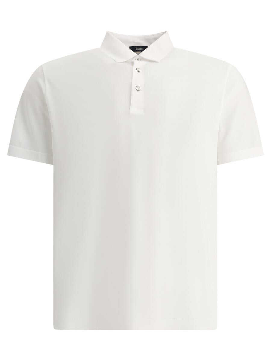 Herno HERNO Crêpe jersey polo shirt WHITE