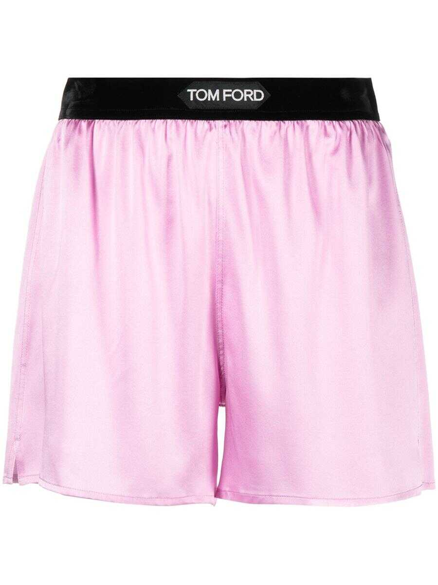 Tom Ford TOM FORD SHORTS WITH ELASTICATED WAIST PINK & PURPLE