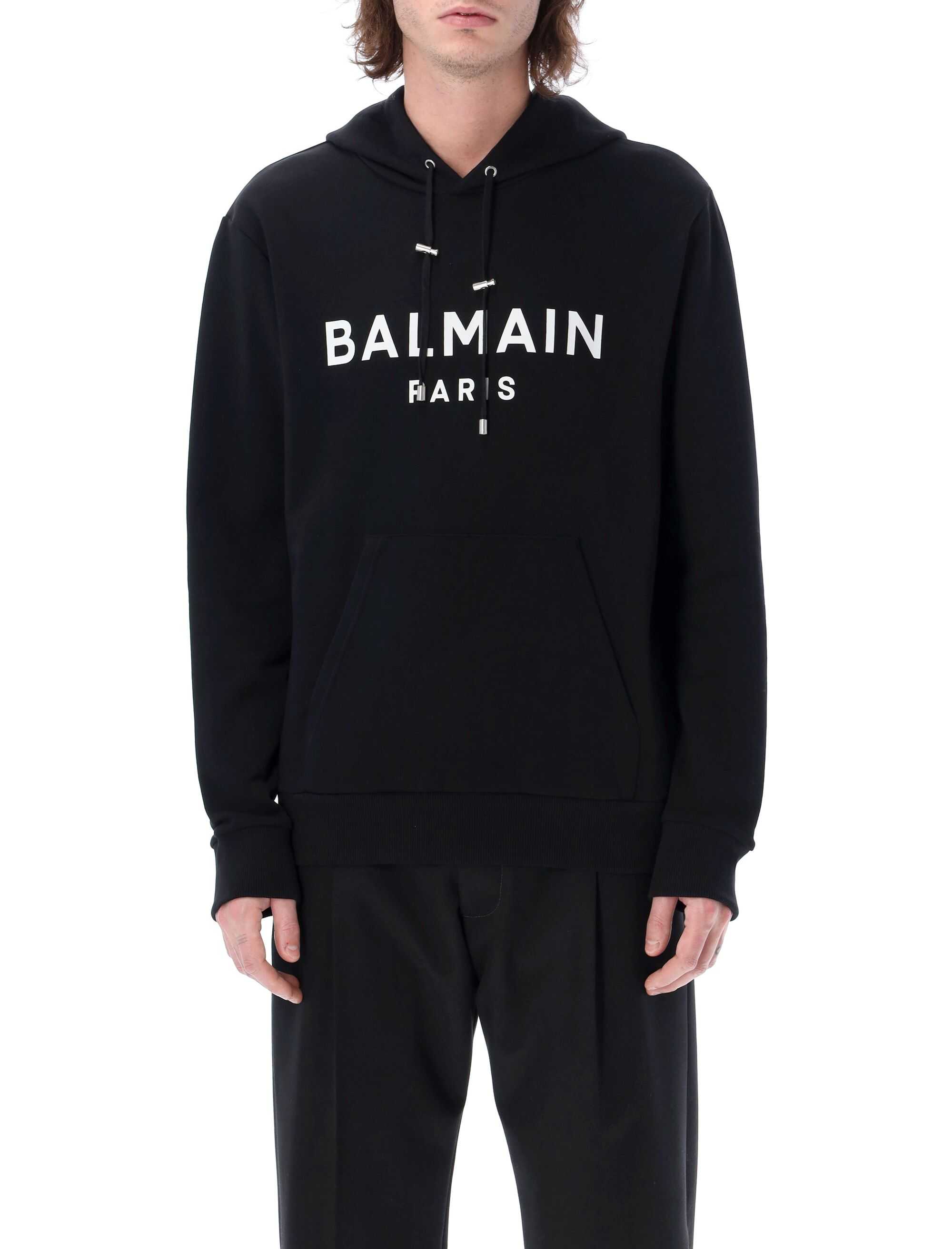 Balmain Kids Logo hoodie Black