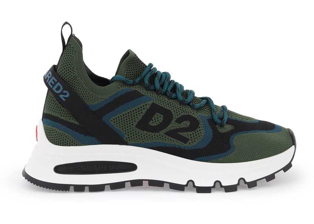 DSQUARED2 Run Ds2 Sneakers MILITARY TEAL BLACK