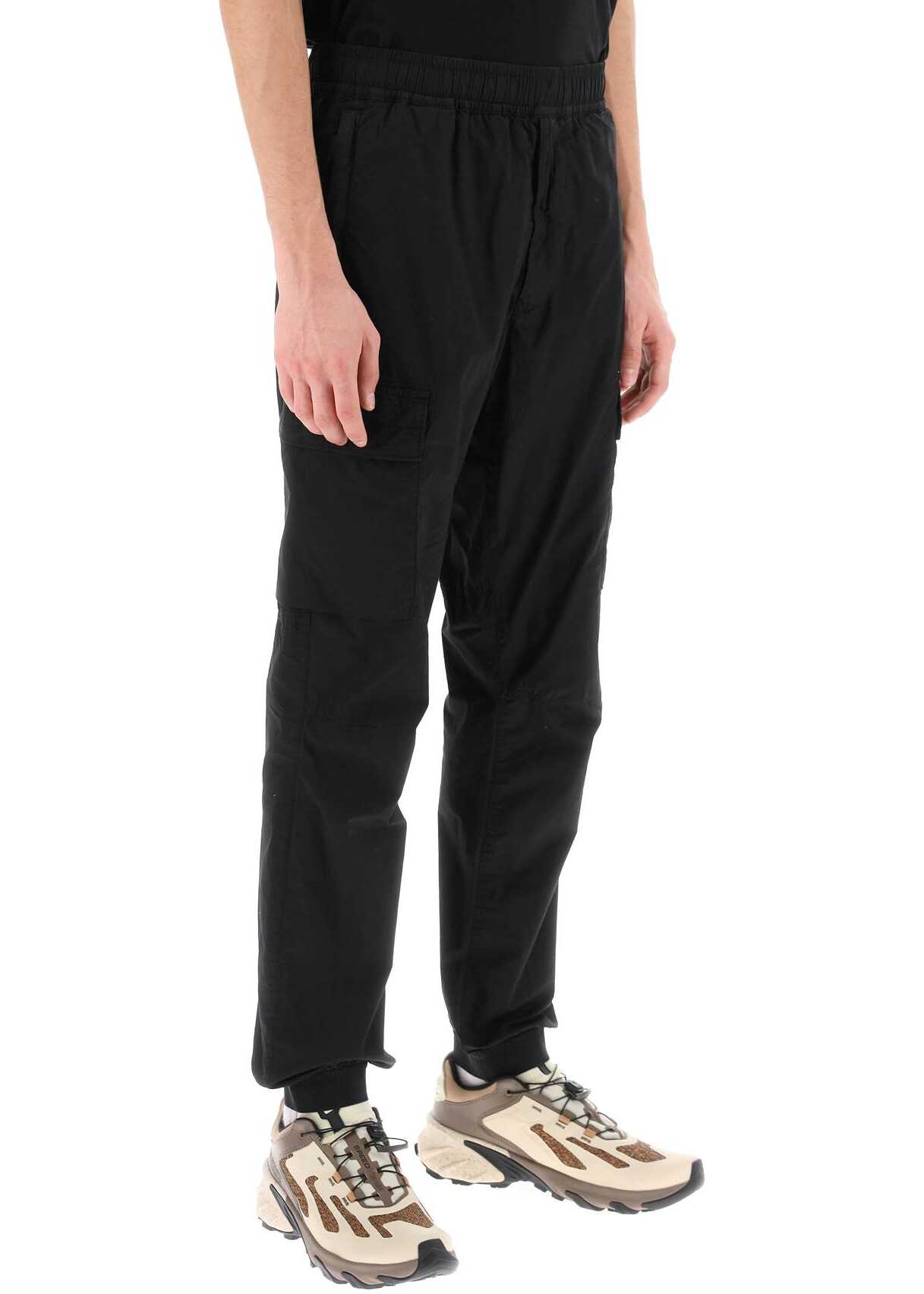 Stone Island Cargo Pants With Elasticated Waistband NERO