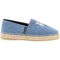 Espadrile Denim Espadrilles With Embroidered Logo Barbati