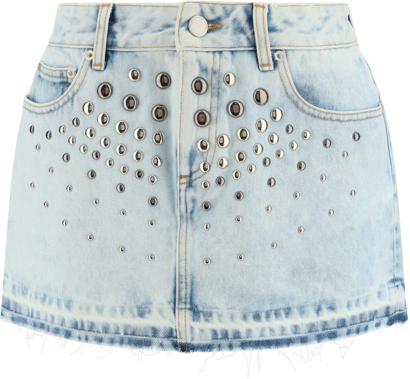 Alessandra Rich Denim Mini Skirt LIGHT BLUE