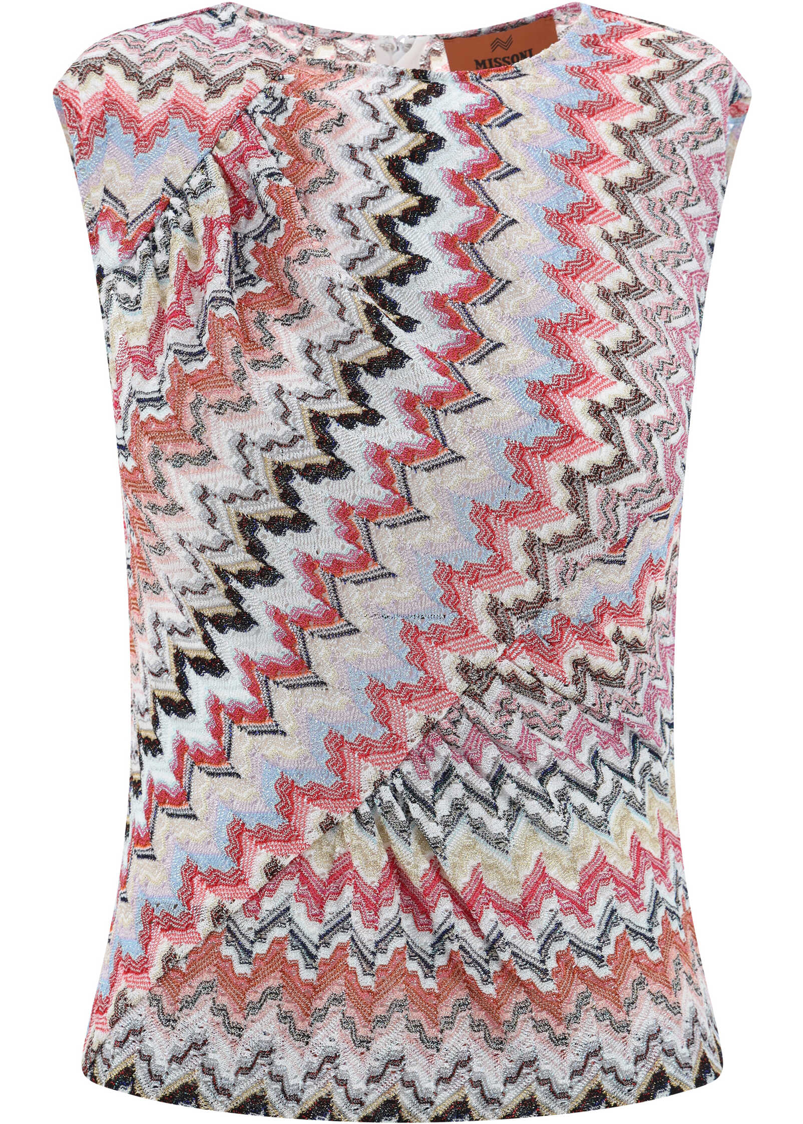 MISSONI BEACHWEAR Top PINK WHT TONE MULTIC