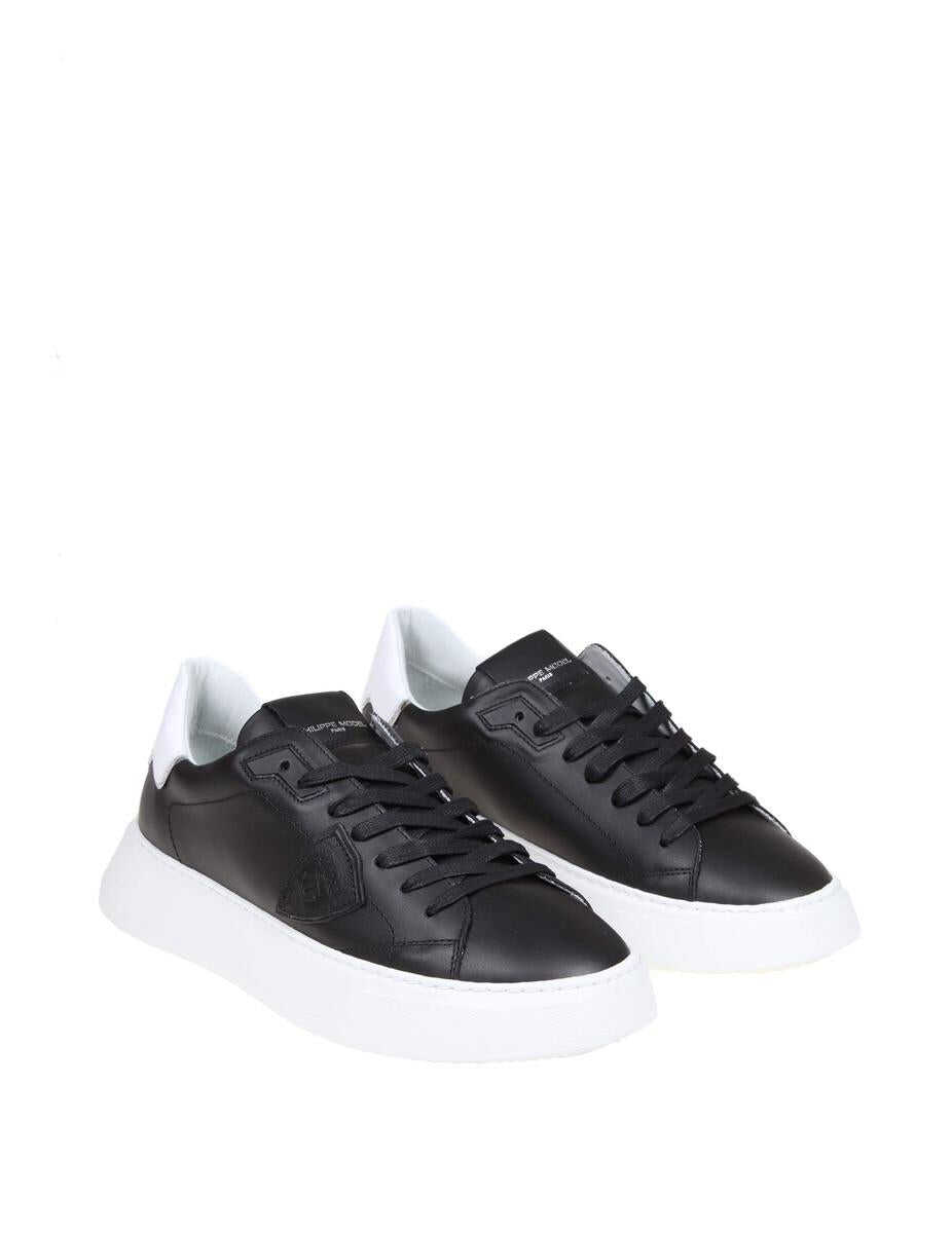 Philippe Model PHILIPPE MODEL LEATHER SNEAKERS BLACK /WHITE