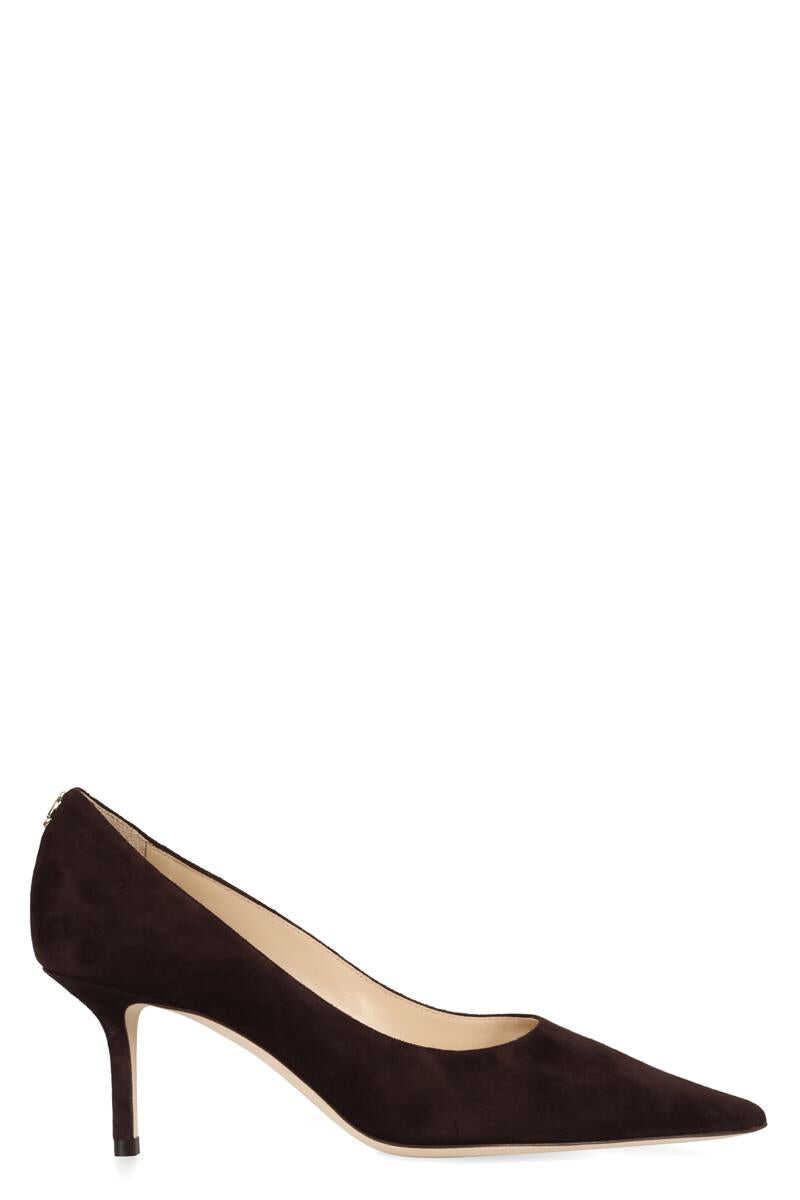 Jimmy Choo JIMMY CHOO LOVE 65 SUEDE PUMPS BROWN