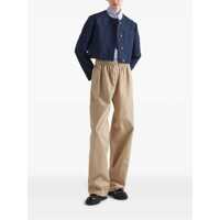 Pantaloni Prada Dama - Pantaloni casual Prada Prada Cotton Trousers Beige Femei (BM 12587451) - B-mall.ro