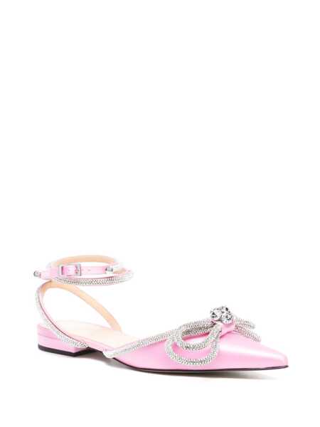 Balerini MACH & MACH Mach & Mach Double Bow Satin Slingback Ballet Flats PINK Femei (BM 12587784) 2