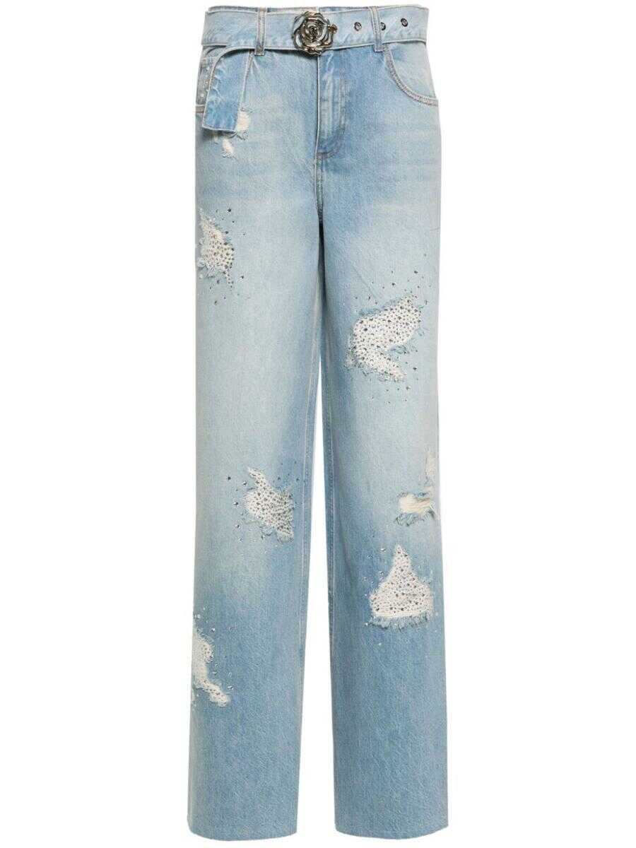 Blumarine BLUMARINE Jeans with rhinestone detail BLU DENIM CHIARO