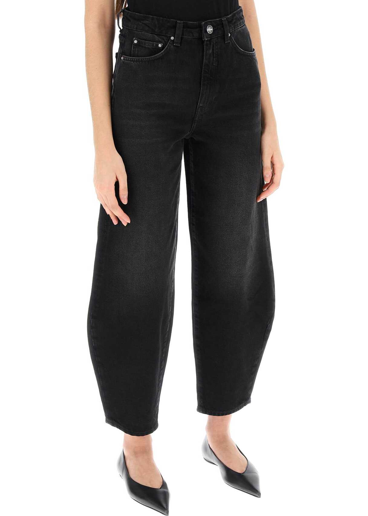 TOTÊME Barrel Leg Jeans In Organic Cotton FADED BLACK