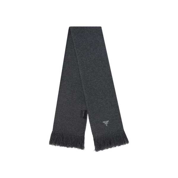 Esarfe Prada Prada Cashmere Logo Scarf Gray Barbati (BM 12589785) 2